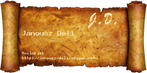 Janousz Deli névjegykártya